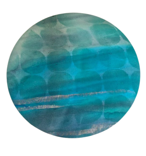 Hand Painted Moon 16x16  2275