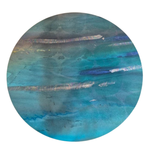 Hand Painted Moon 16x16  2274