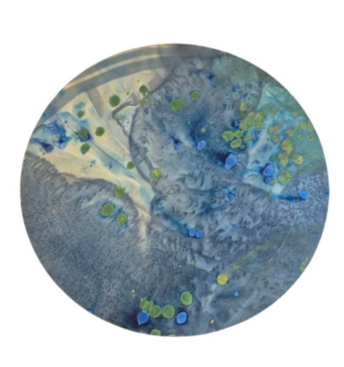 Hand Painted Moon 16x16  2270