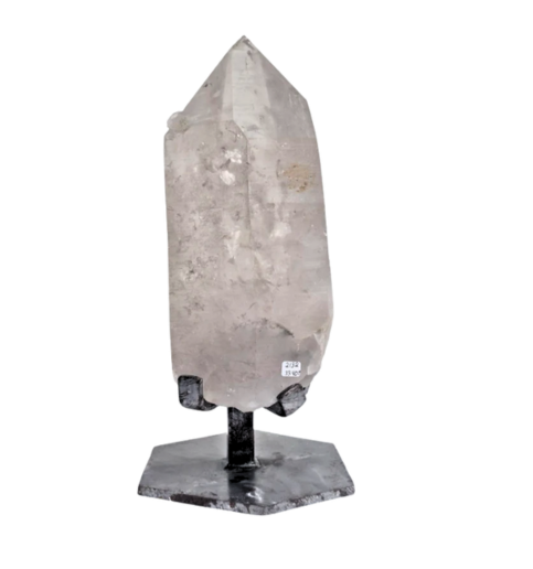 Polished Clear Quartz Point  on  Stand 2132