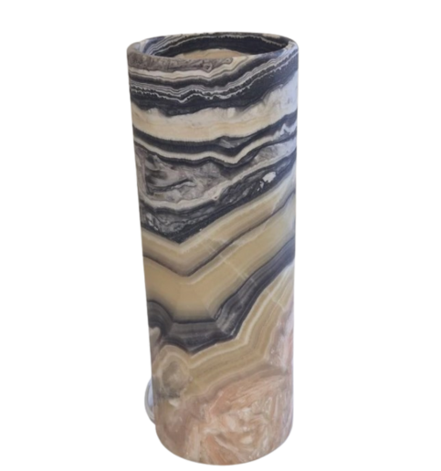 Onyx Cylinder Lamp 4.5x4.5x12  2264