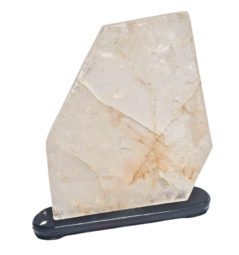 Polished Clear Quartz Slab on Stand 2134