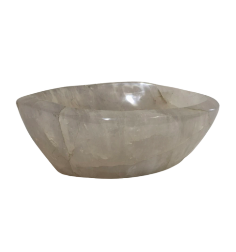 Polished Clear Quartz Smoky Bowl 2138