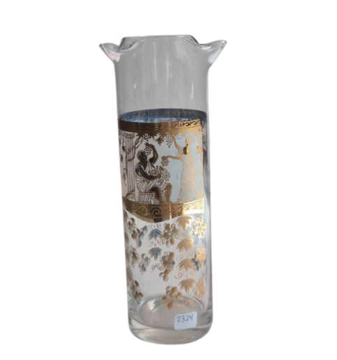 Vintage Roman Pouring Vessel with Gold Detail 2324