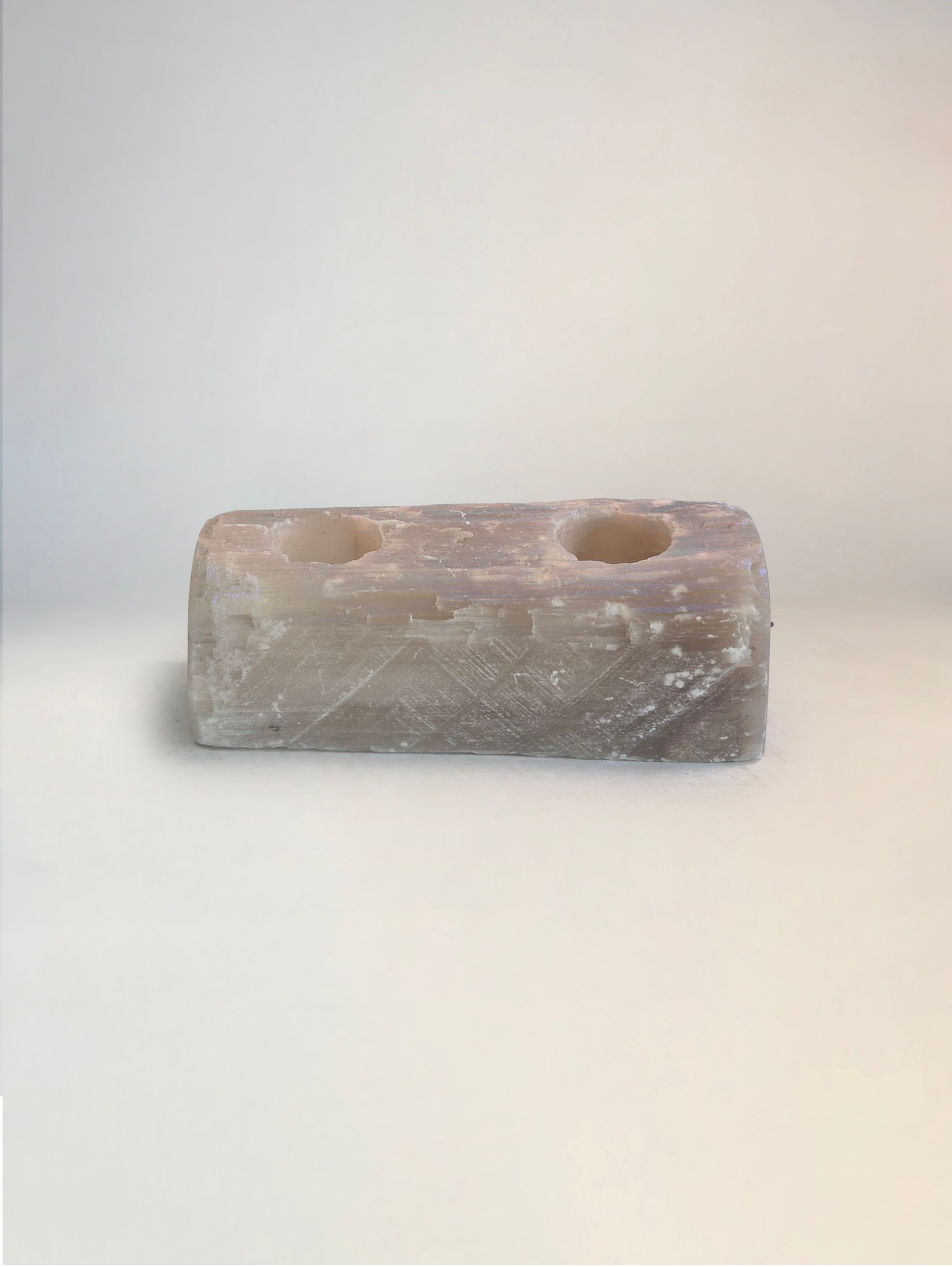 Aura Selenite Candle Holders