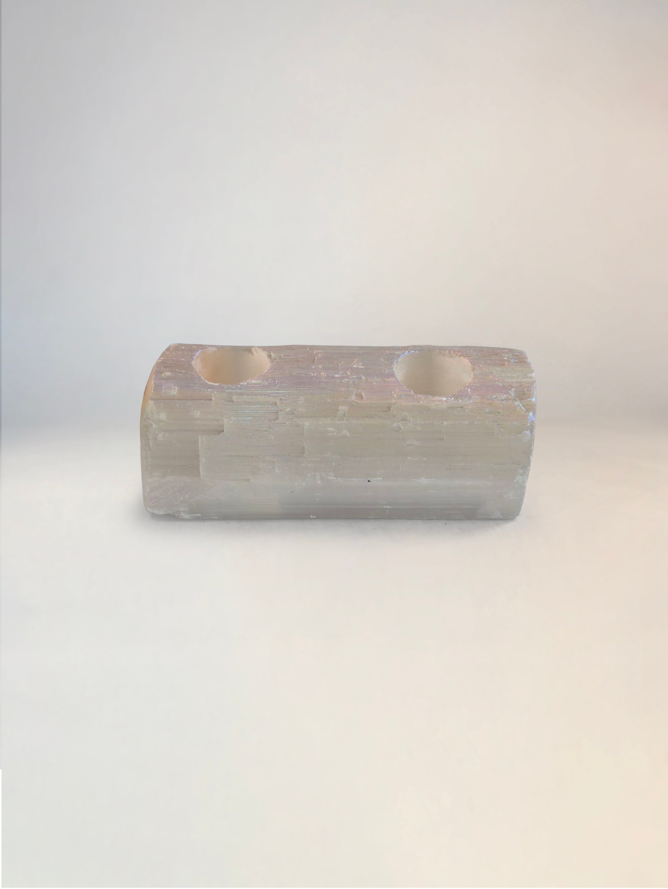 Aura Selenite Candle Holders