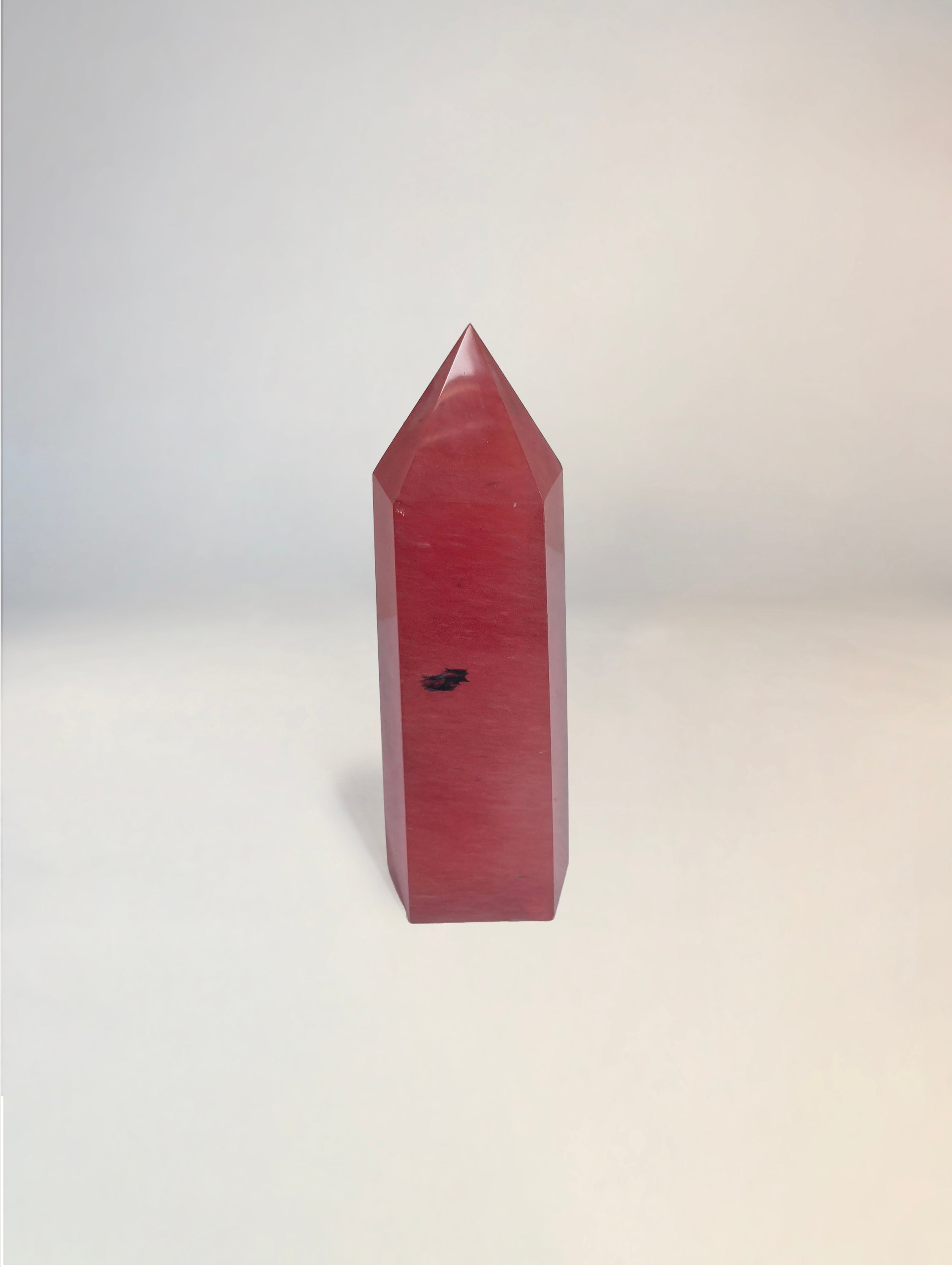Cherry Quartz Red and Clear Points