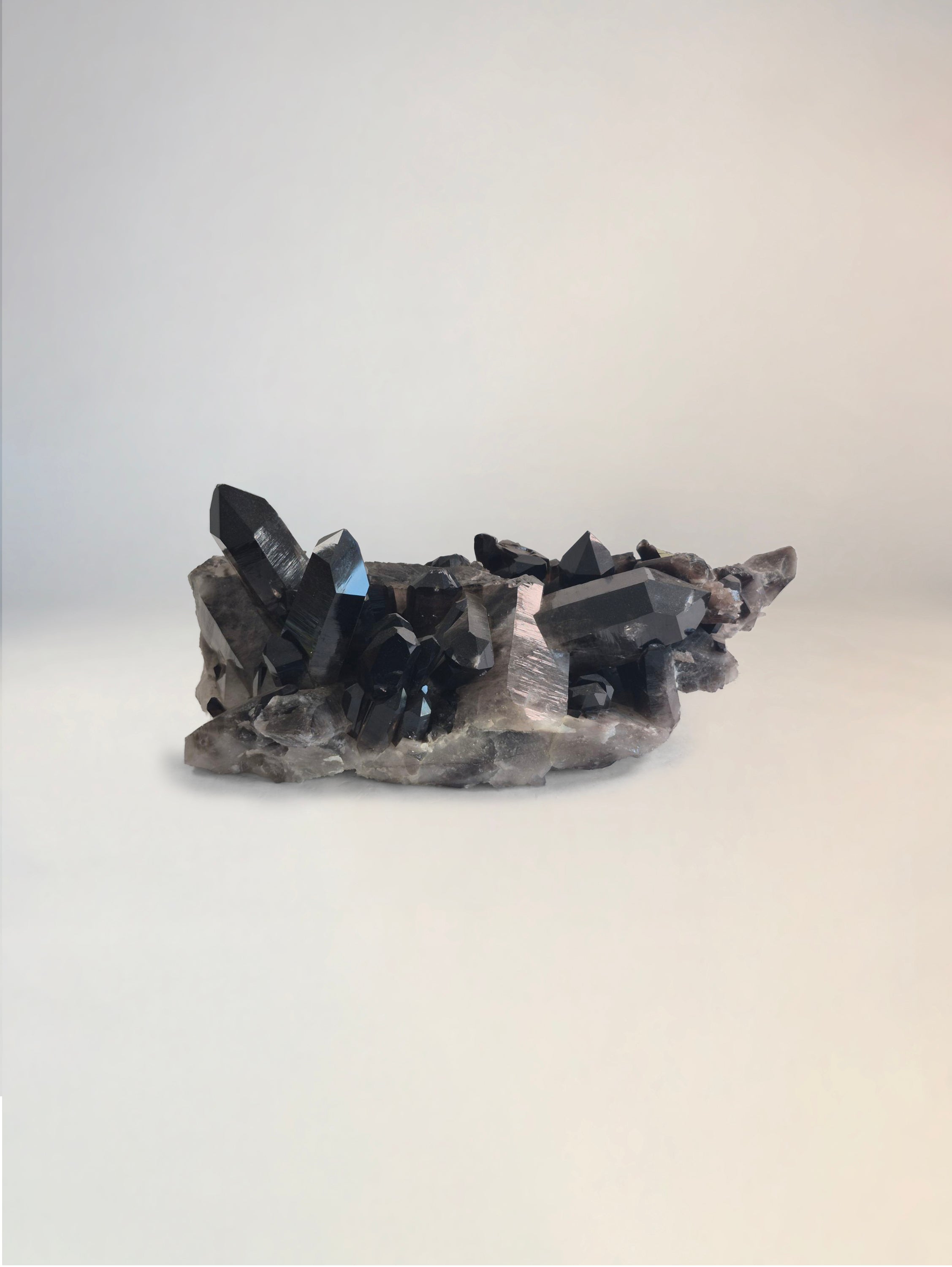 Black Smoky Quartz Clusters