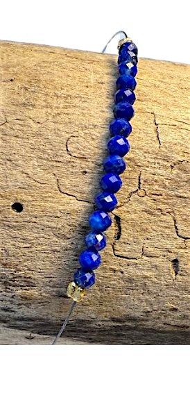 Lapis Barrel  Bracelet 7.5" Gold Clasp 483
