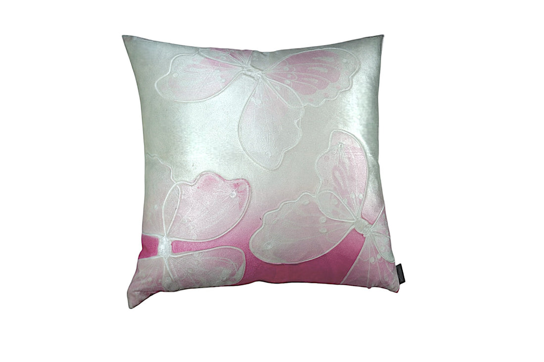 Monarch Ombre Rose Quartz on Ivoire Signature Velvet Pillows