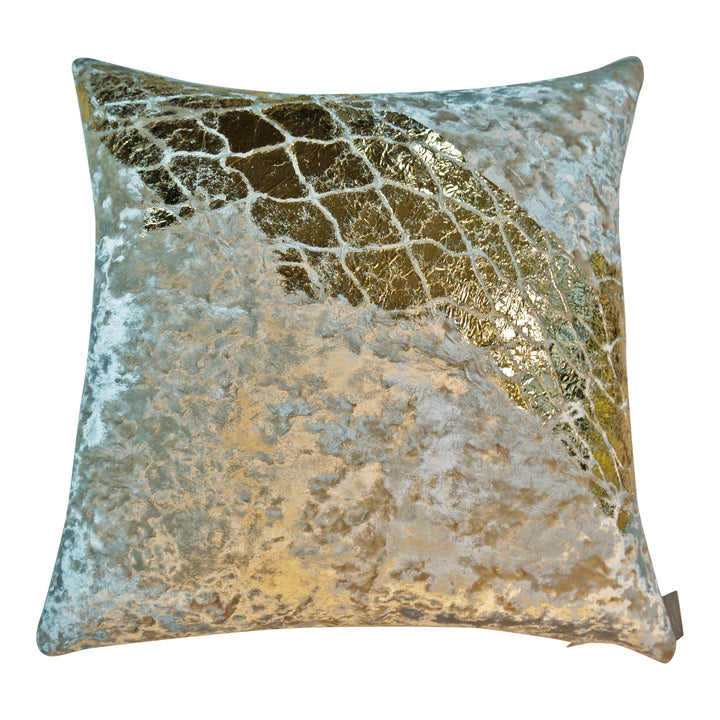 Net Gold on Ivoire Crushed Velvet Pillows