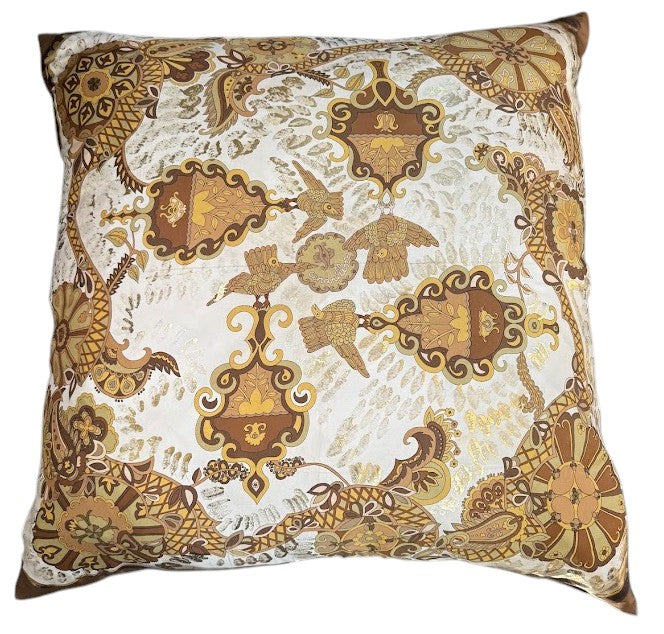 Vintage Designer Silk Pillow 670