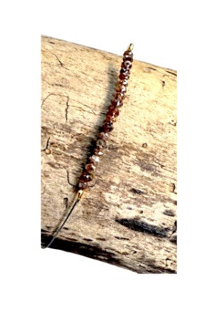 Coco Barrel Diamond Bracelet 8.5" Gold Clasp 746