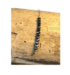 Black Barrel Diamond Bracelet 7.5" Gold 480