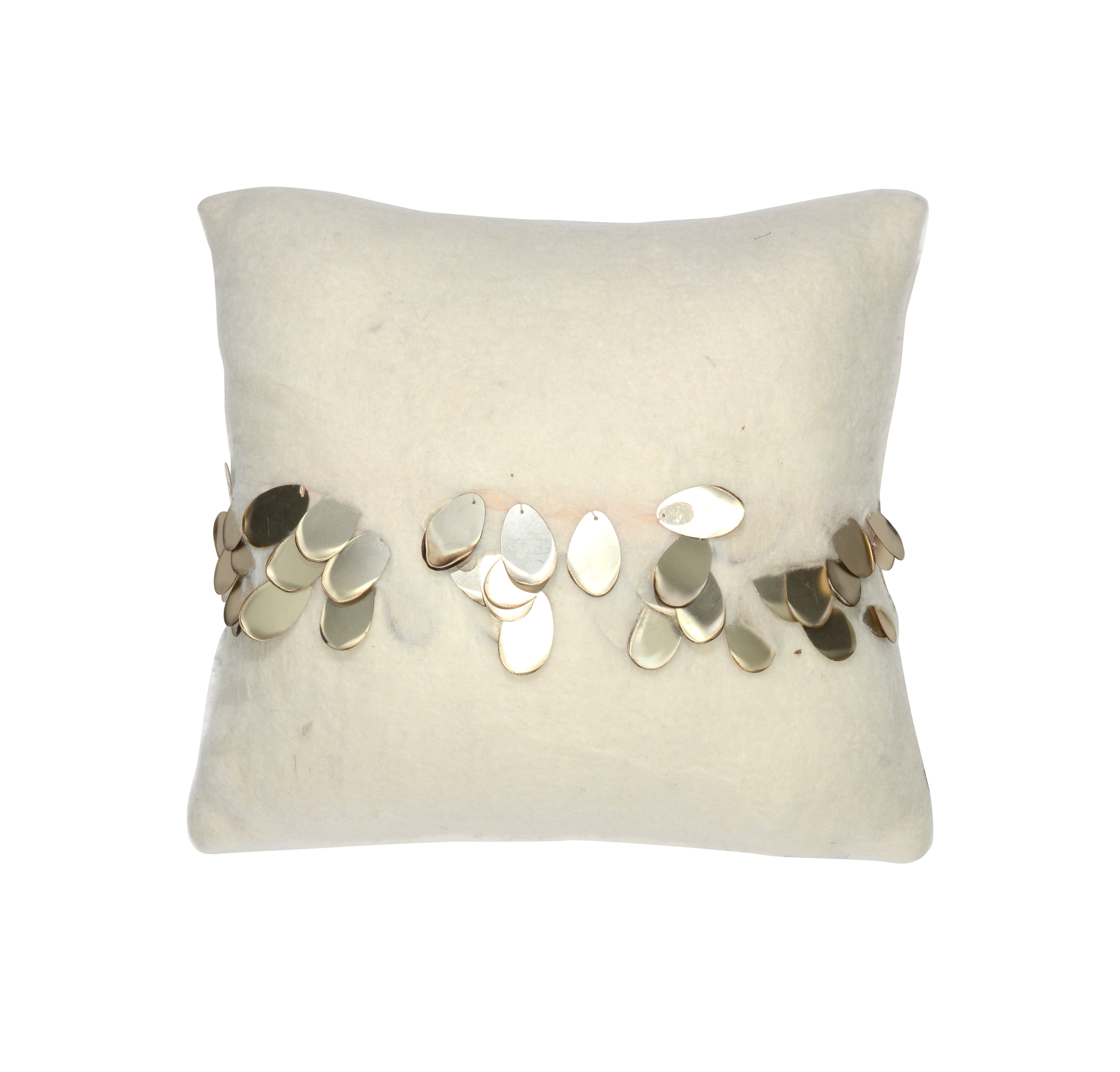 Gold Teardrop Creme Alchemy Pillow