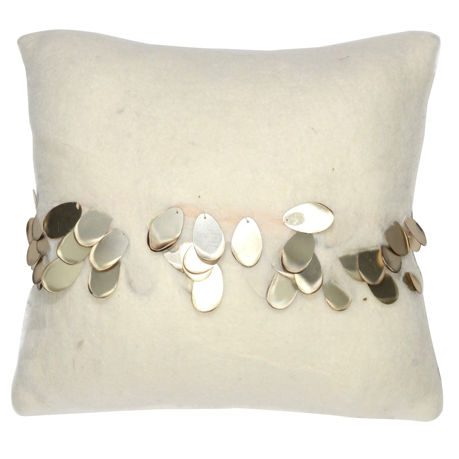 Gold Teardrop Creme Alchemy Pillow