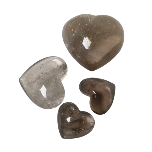 Smoky Quartz Flat Bottom Heart