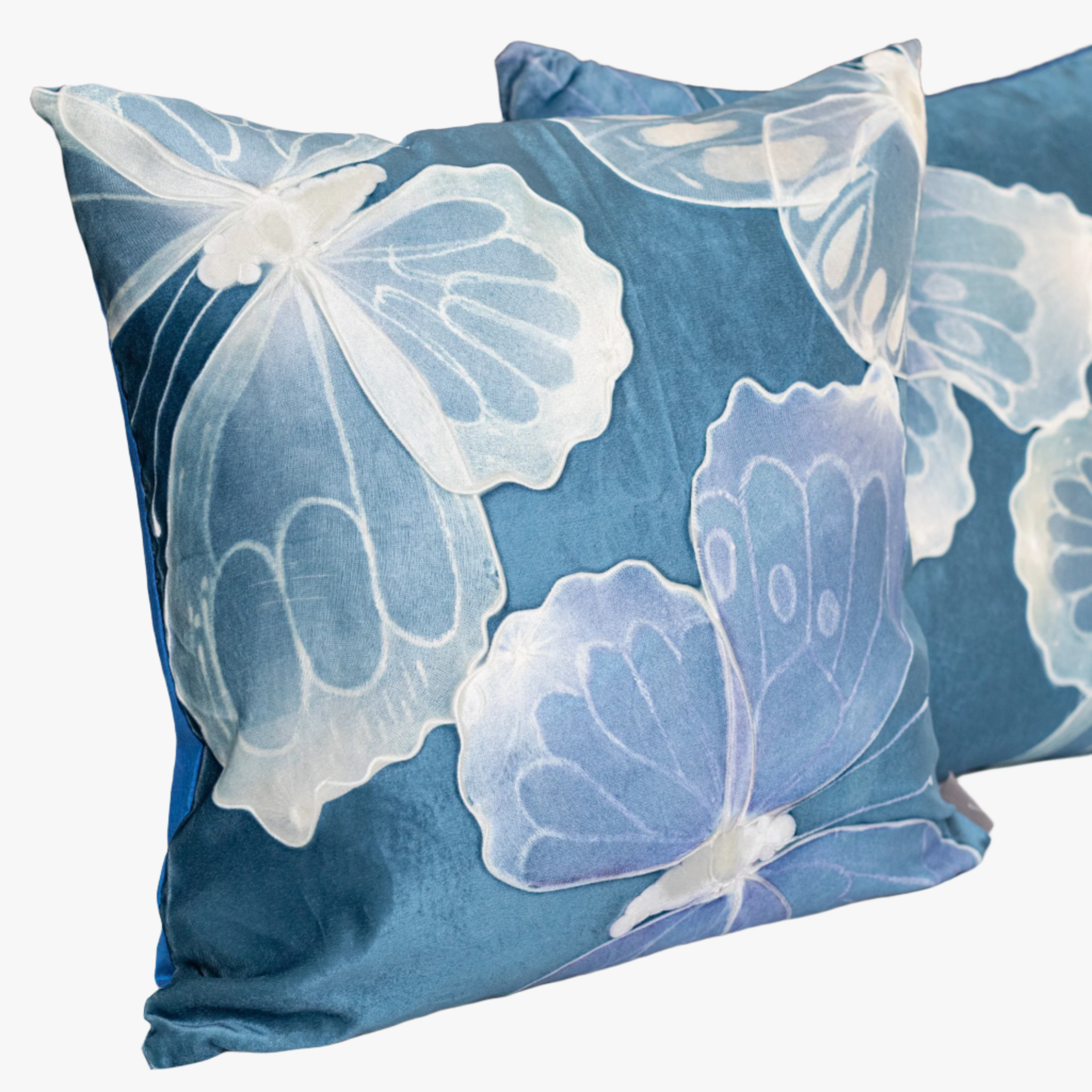 Monarch Twilight on Ivoire Signature Velvet Pillows