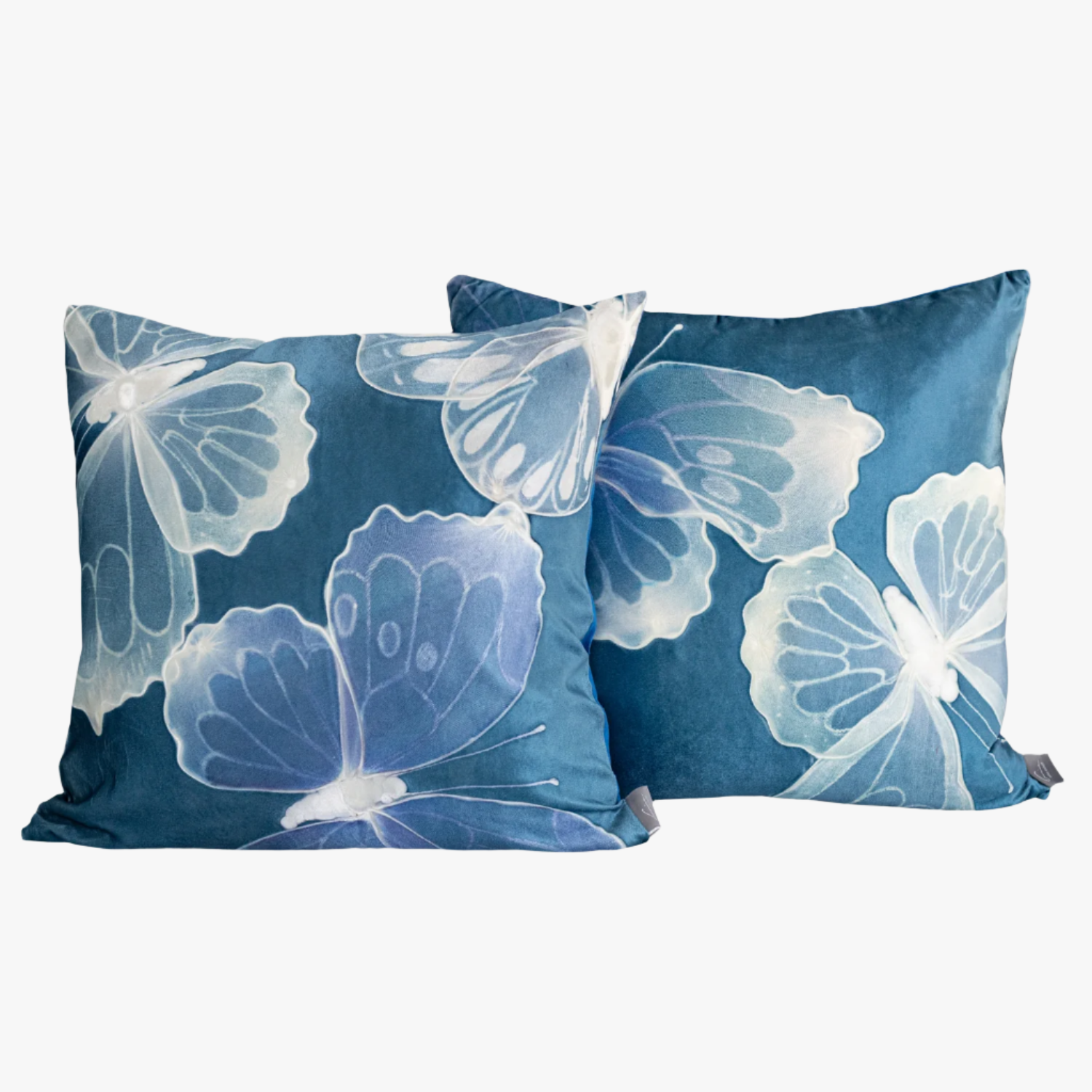 Monarch Twilight on Ivoire Signature Velvet Pillows