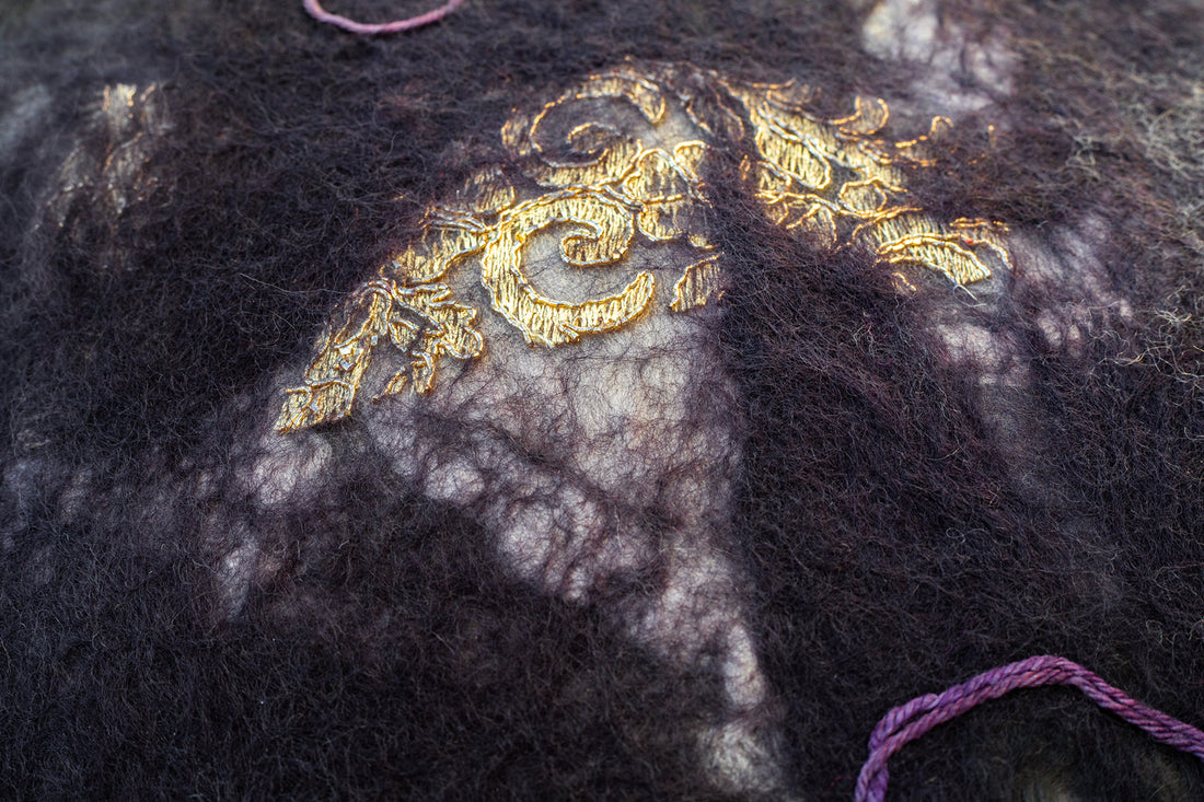 Amethyst Gold Alchemy Pillow