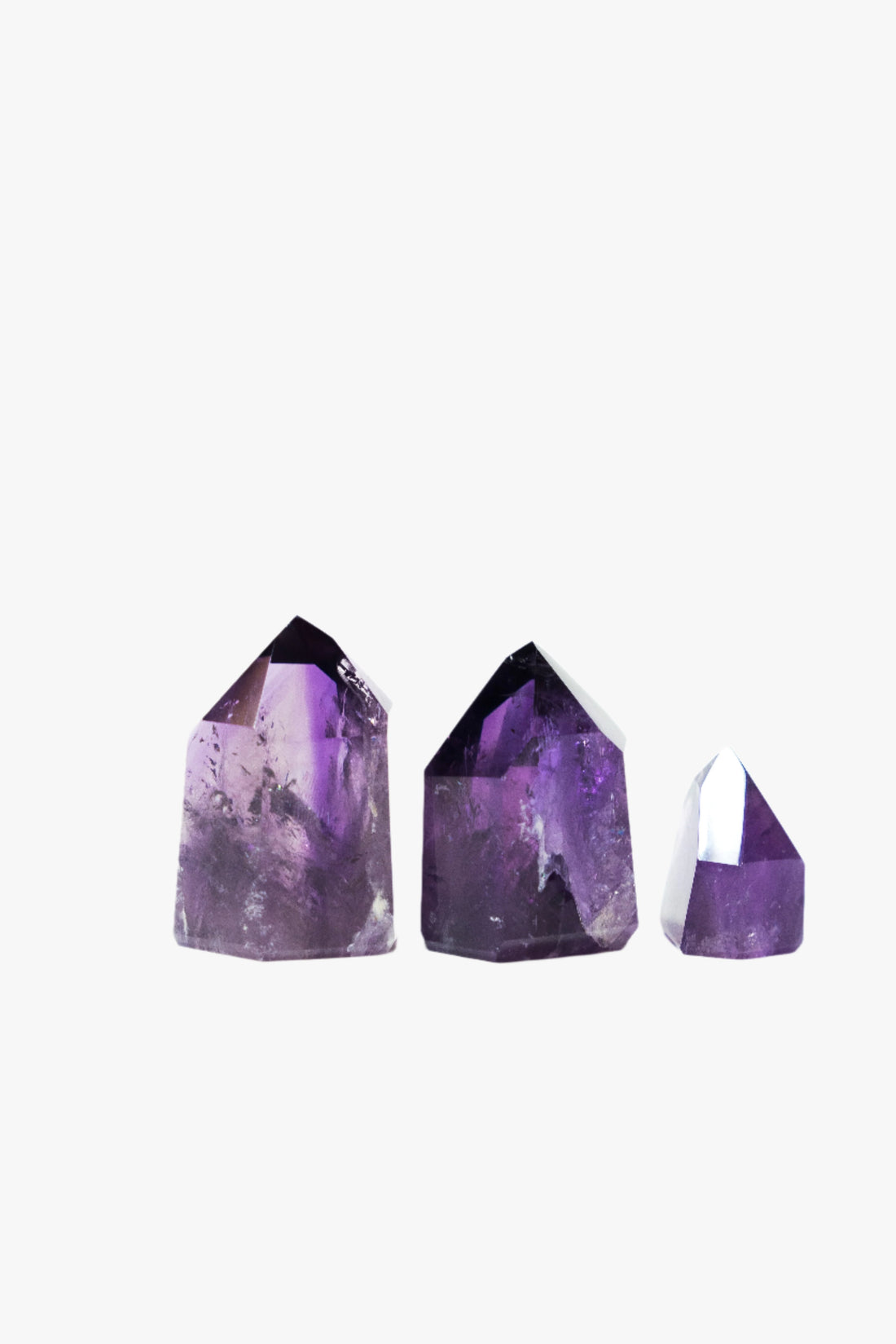 High Quality Point Polished Amethyst Crystal