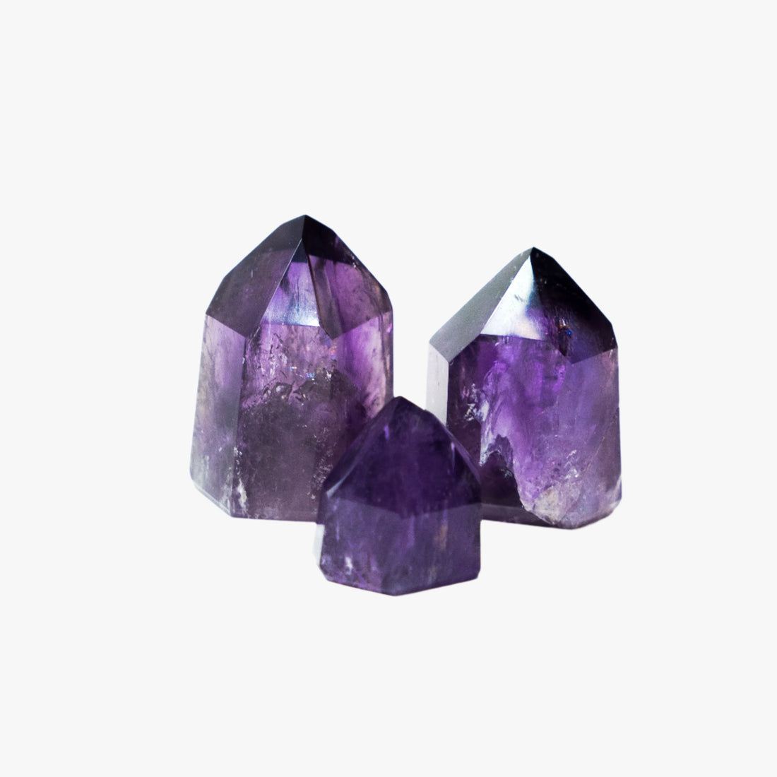 High Quality Point Polished Amethyst Crystal