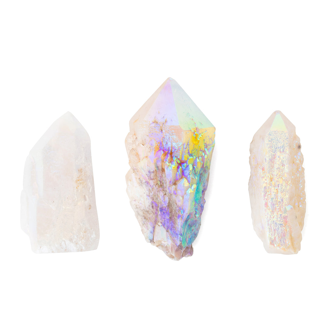 Opal Aura Sugar Quartz Point