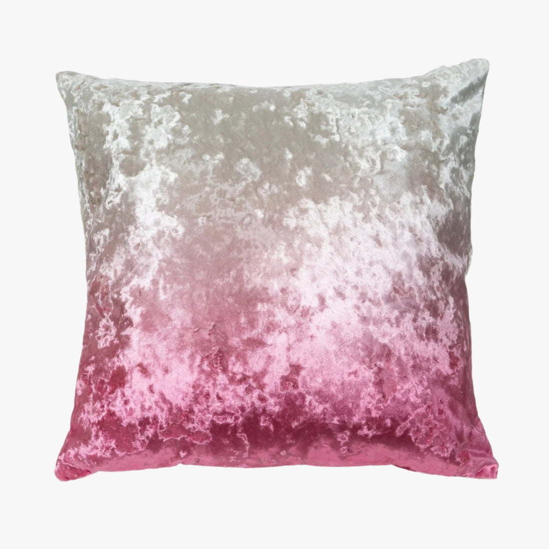 Ombre Rose Quartz on Ivoire Crushed Velvet Pillows