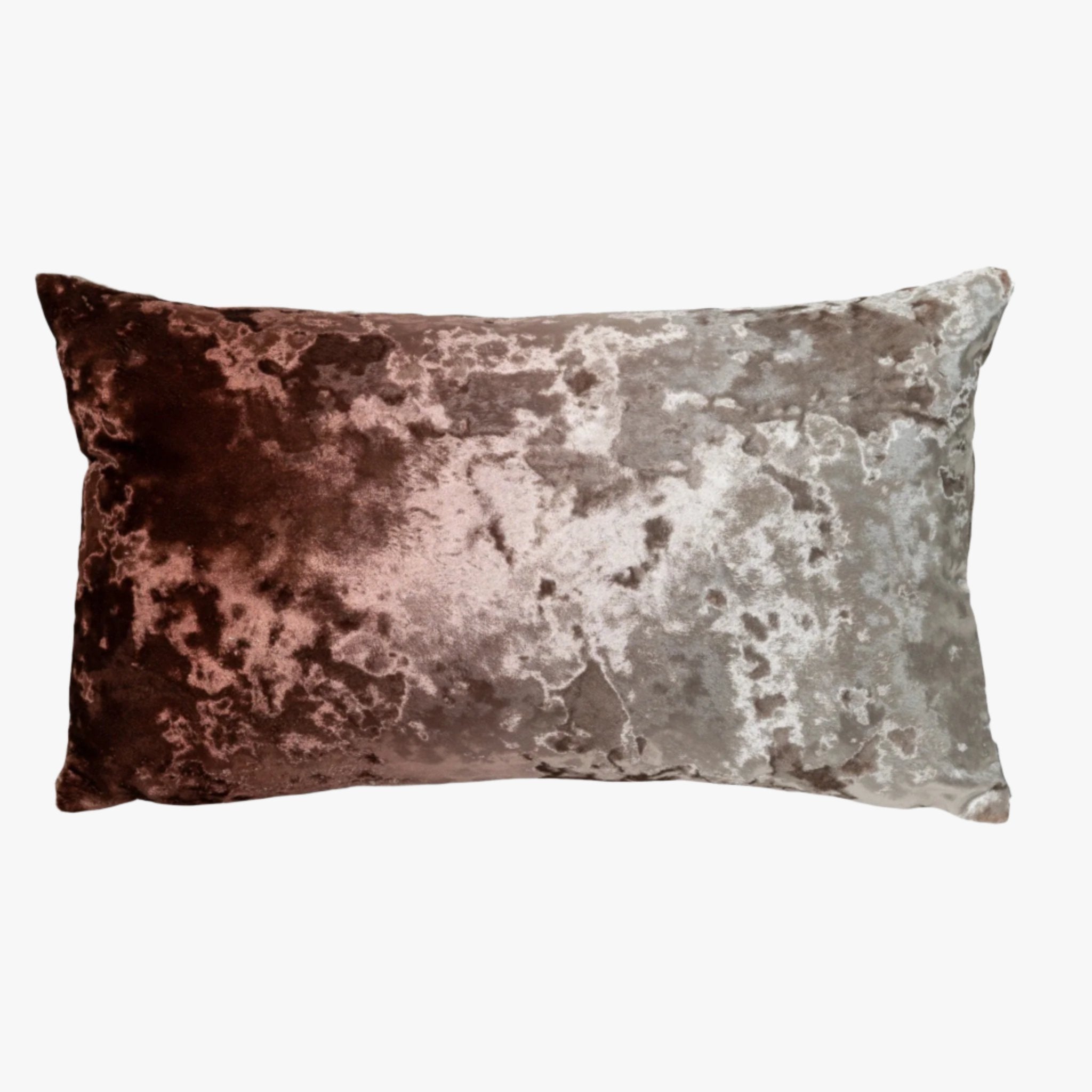 Ombre Sunset Taupe Crushed Velvet Pillows