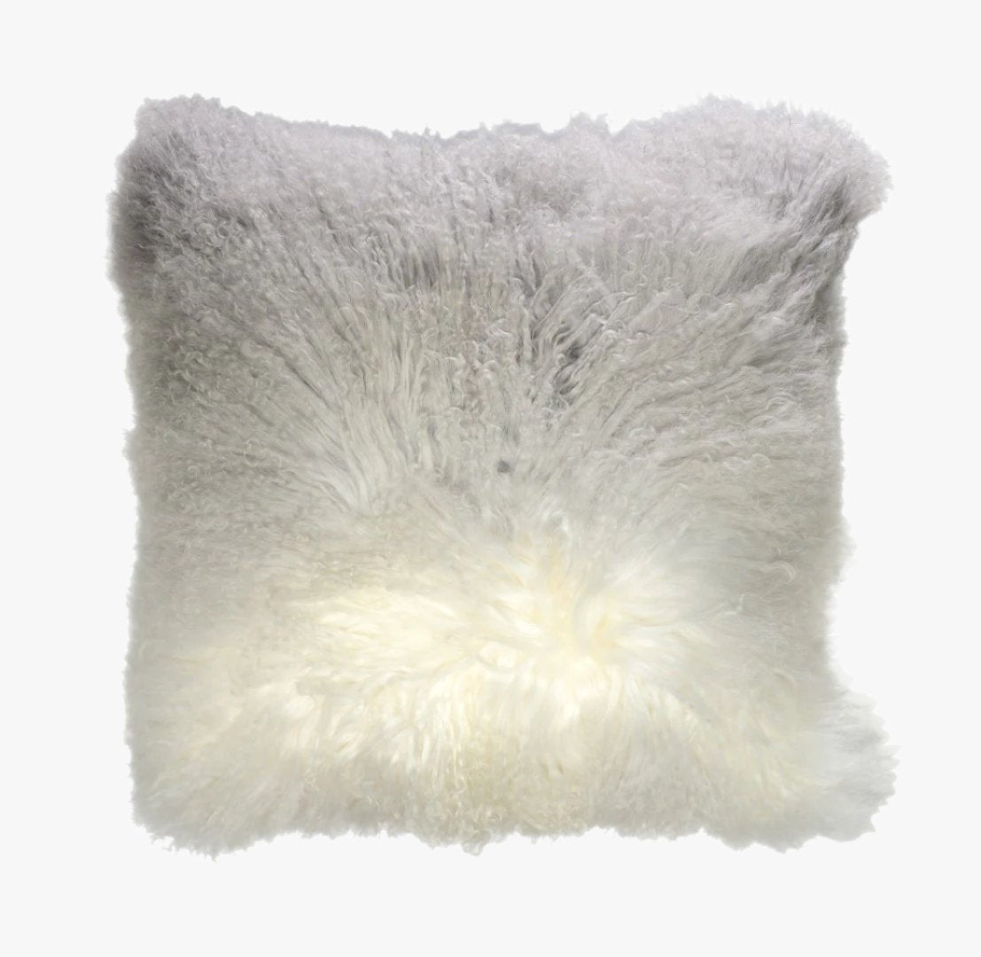 Mongolian Fur Ombre Smolder Pillow