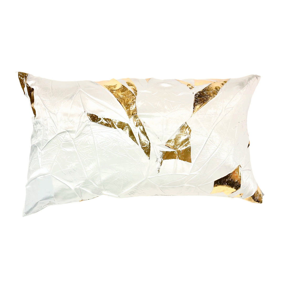 Gold Facet Silk Ivoire | Hand Dyed & Hand Painted Collection | Pillow