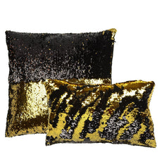 Black and Gold Mermaid Pillow