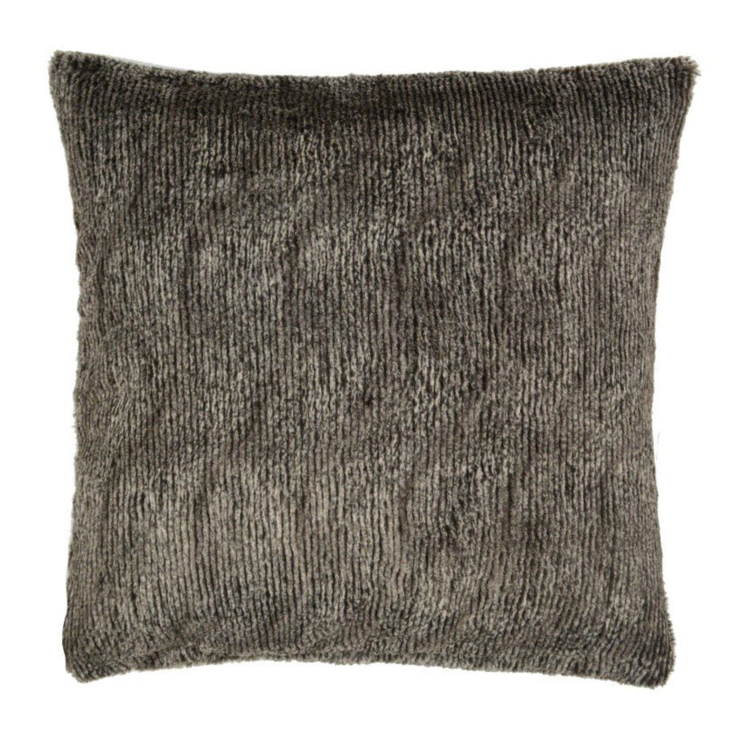 Corded Baby Fur Slate  Faux Fur Pillow