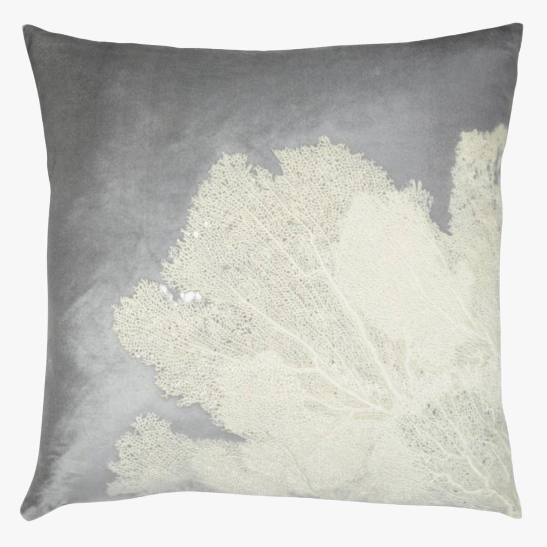 Sea Fan Smolder Ivoire Signature Velvet Pillows