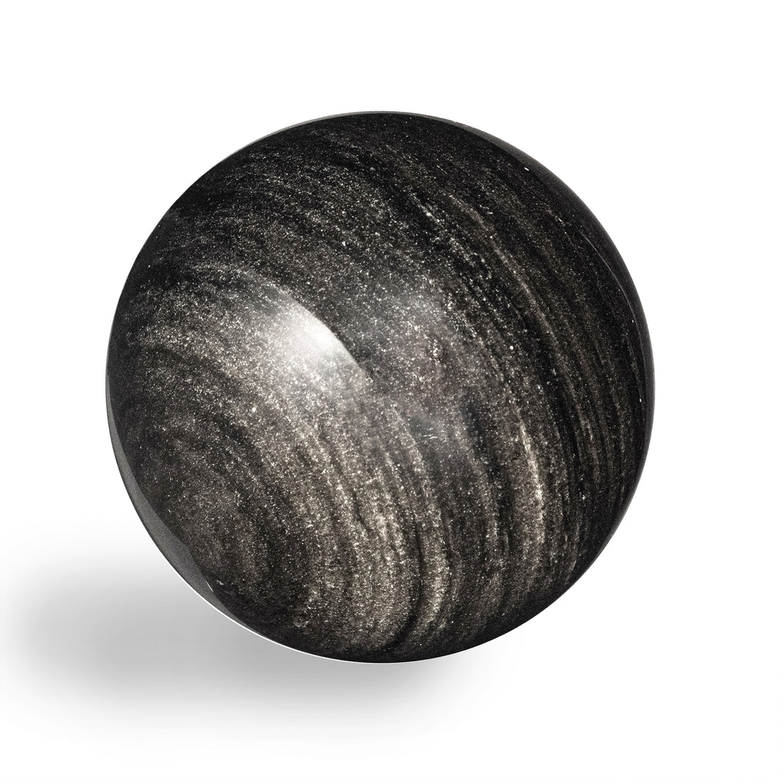 Obsidian Palmstone Gold Sheen Round