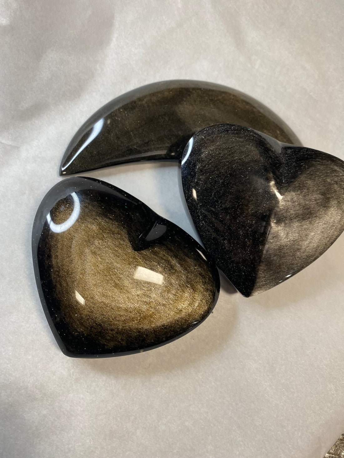 Obsidian Heart Silver Sheen