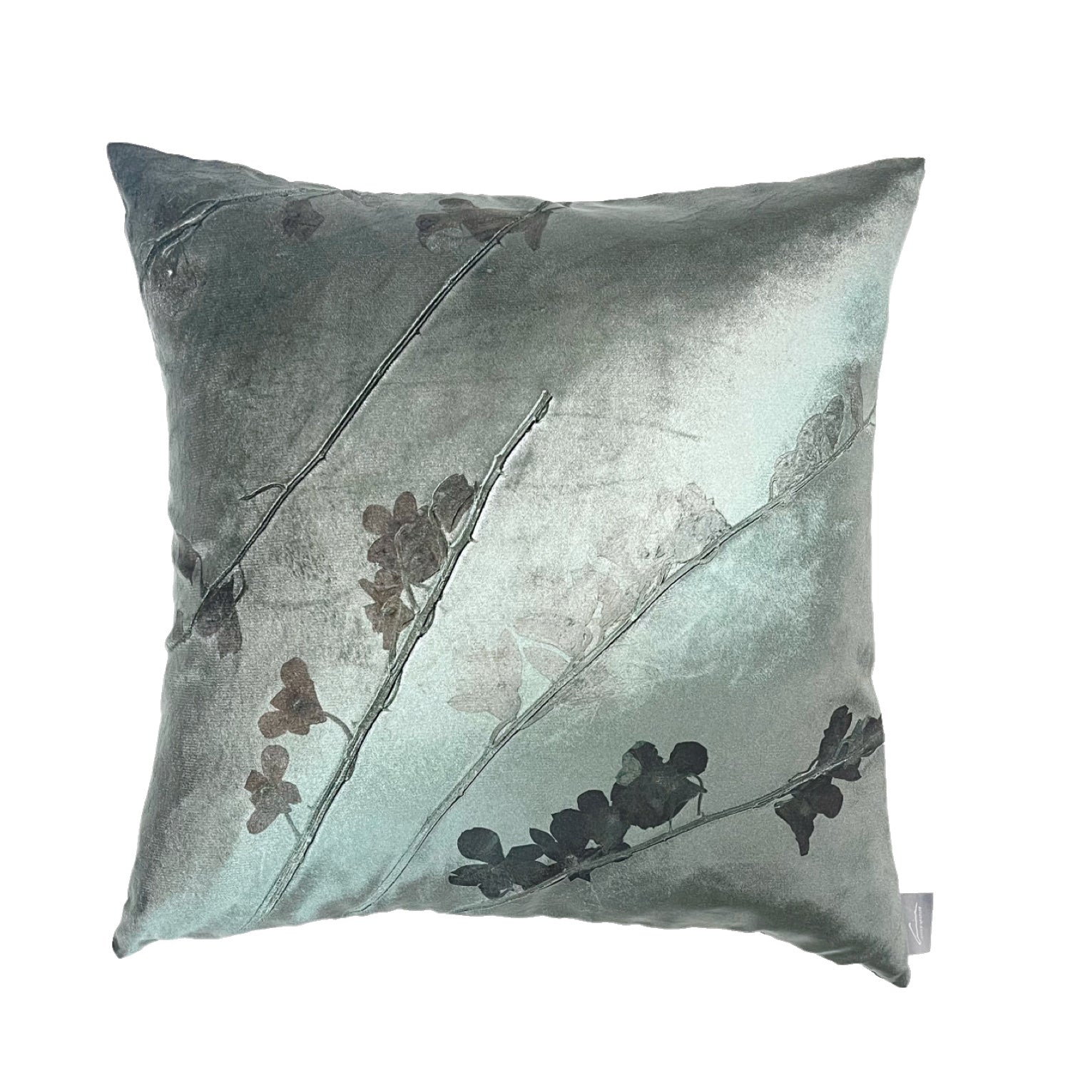 Wild Orchid in Kohl on Cinder | Signature Velvet Collection | Pillow