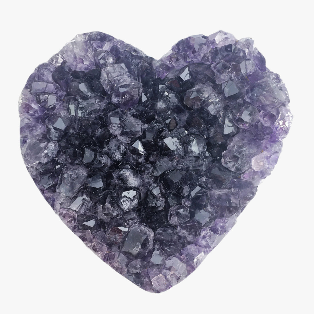 Amethyst Crystal Druzy Heart