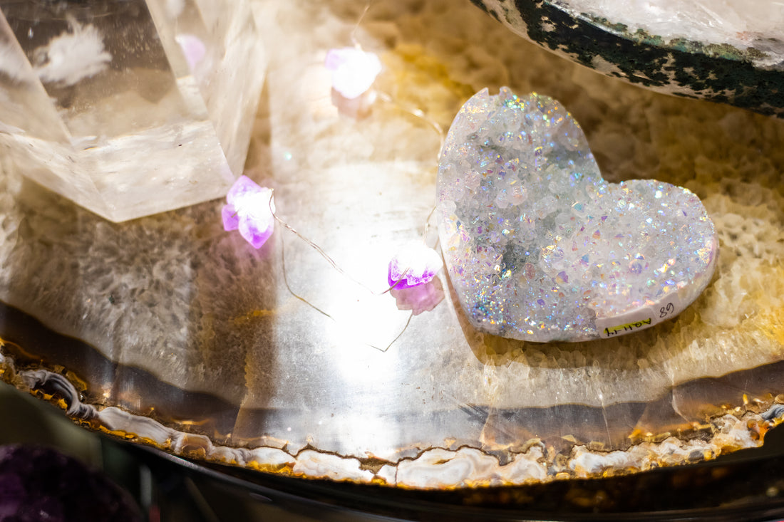 Opal Aura Quartz Heart