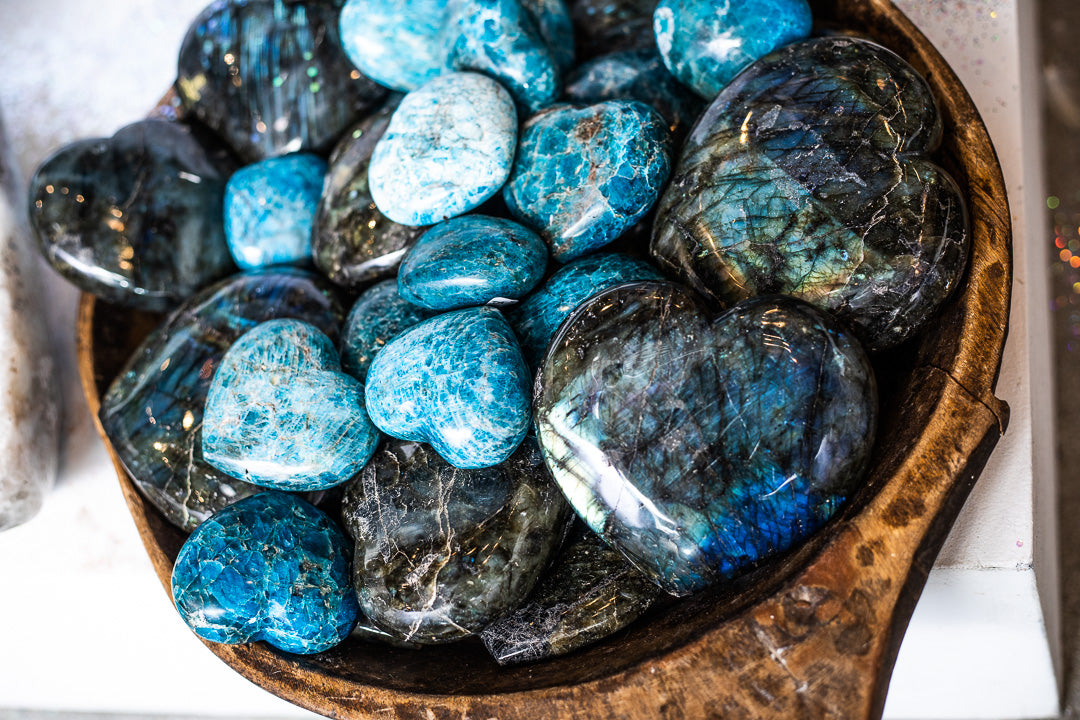 Labradorite Heart