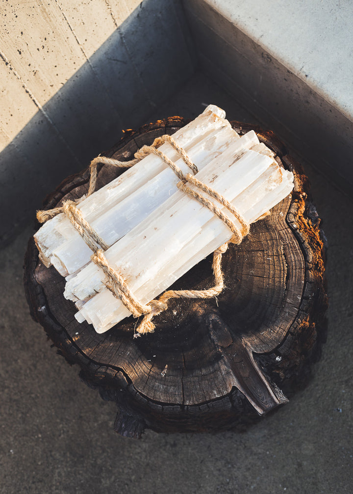 Selenite Crystal Log Bundle 12-15lbs