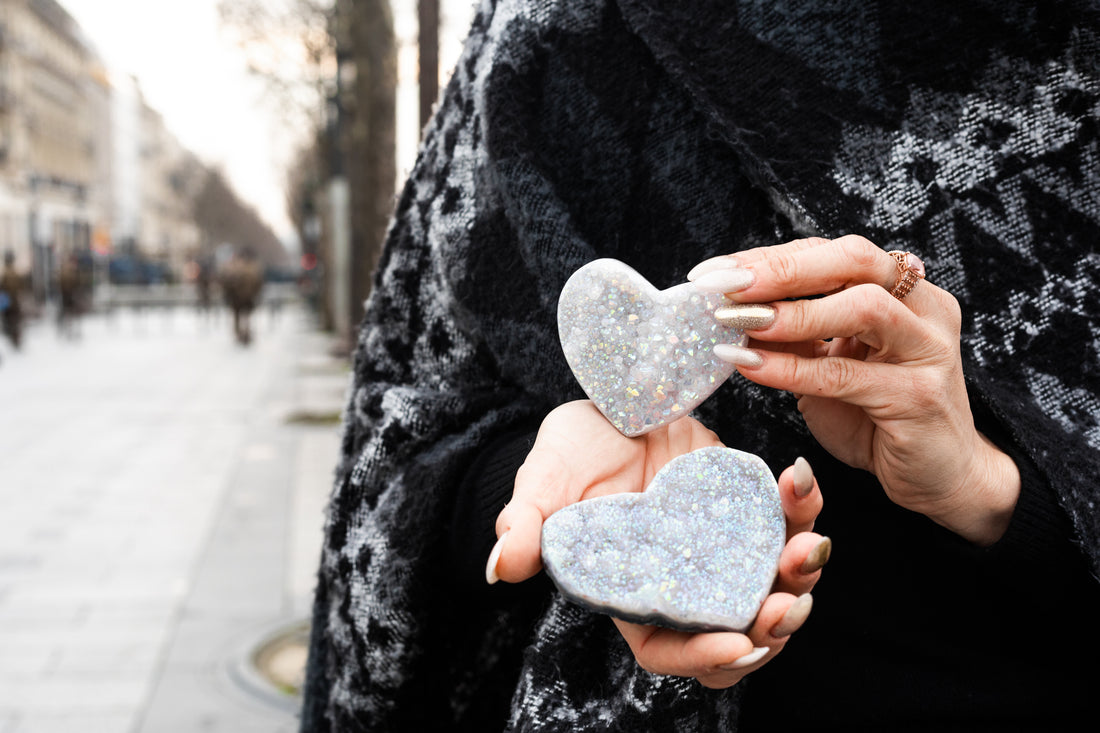 Opal Aura Quartz Heart