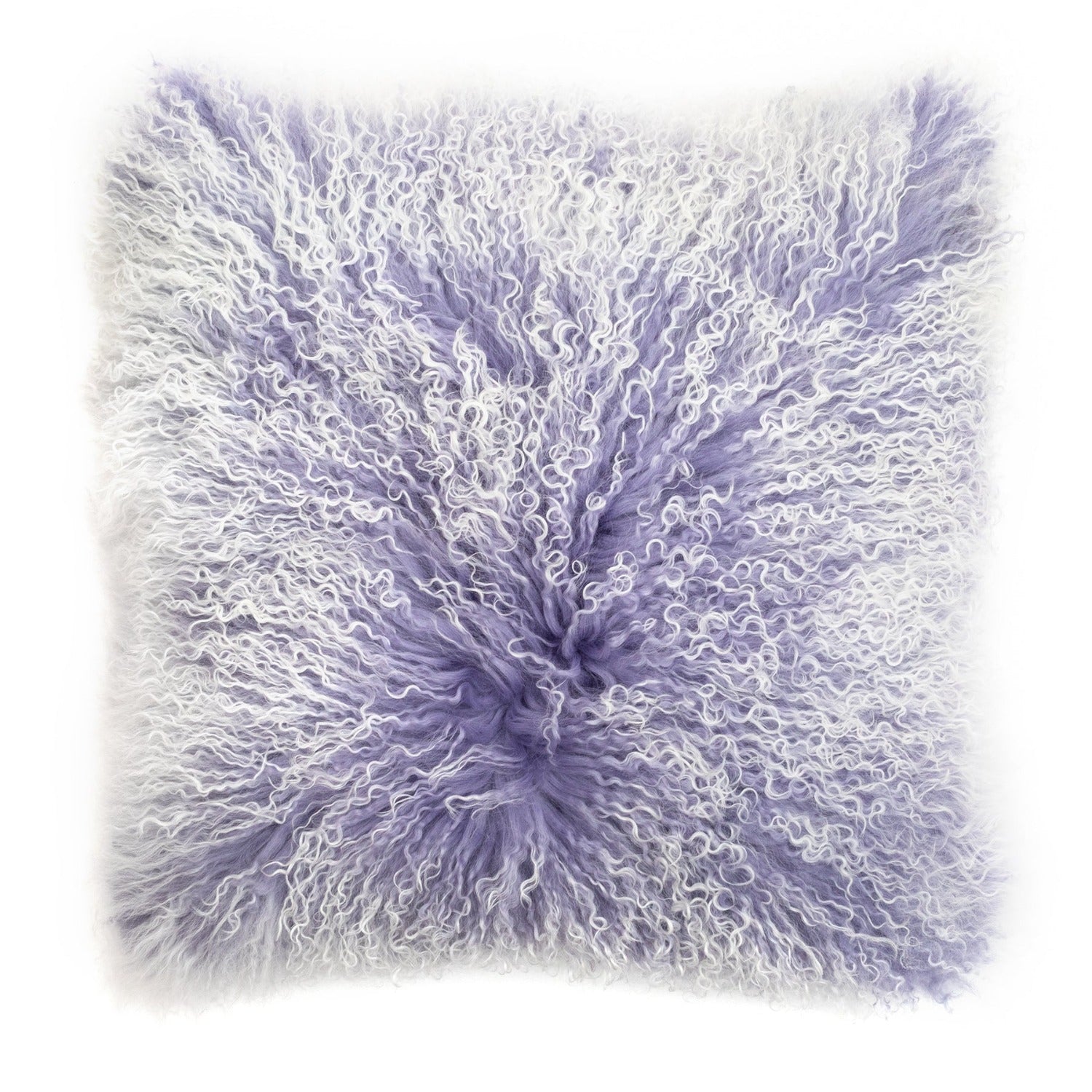Double Dipped Mongolian Fur in Amethyst | Luxe Fur Collection | Pillow