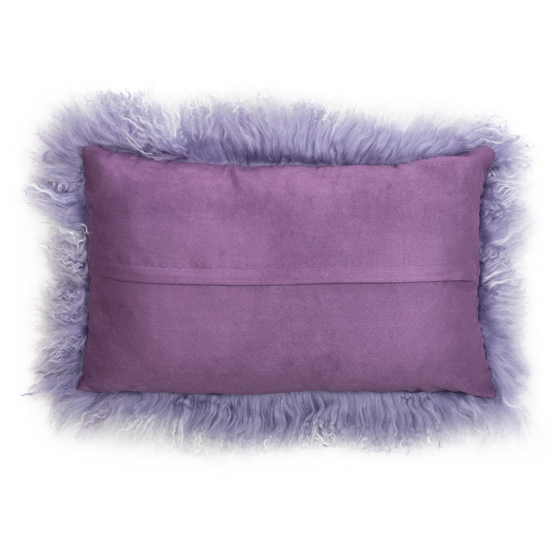 Double Dipped Mongolian Fur in Amethyst | Luxe Fur Collection | Pillow