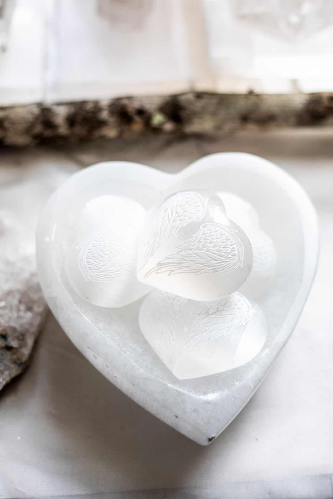 Selenite Heart Bowl