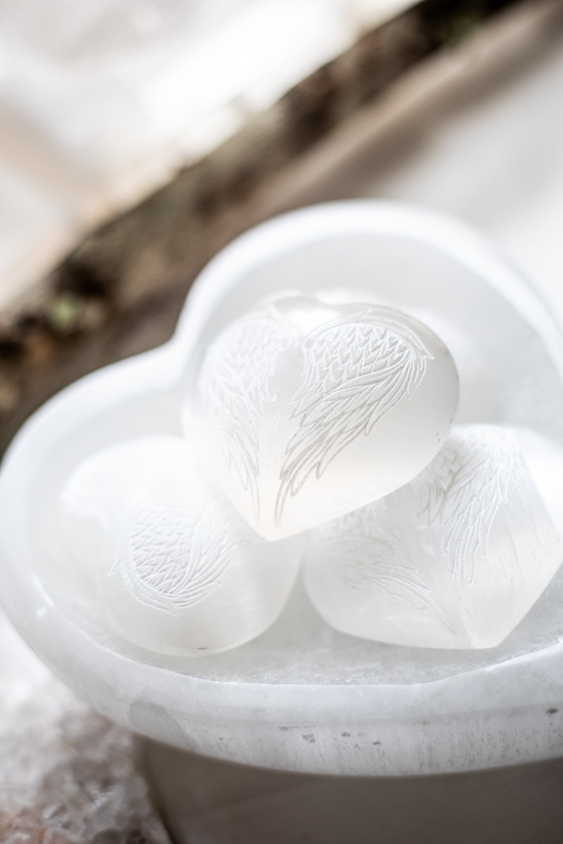 Selenite Heart Bowl