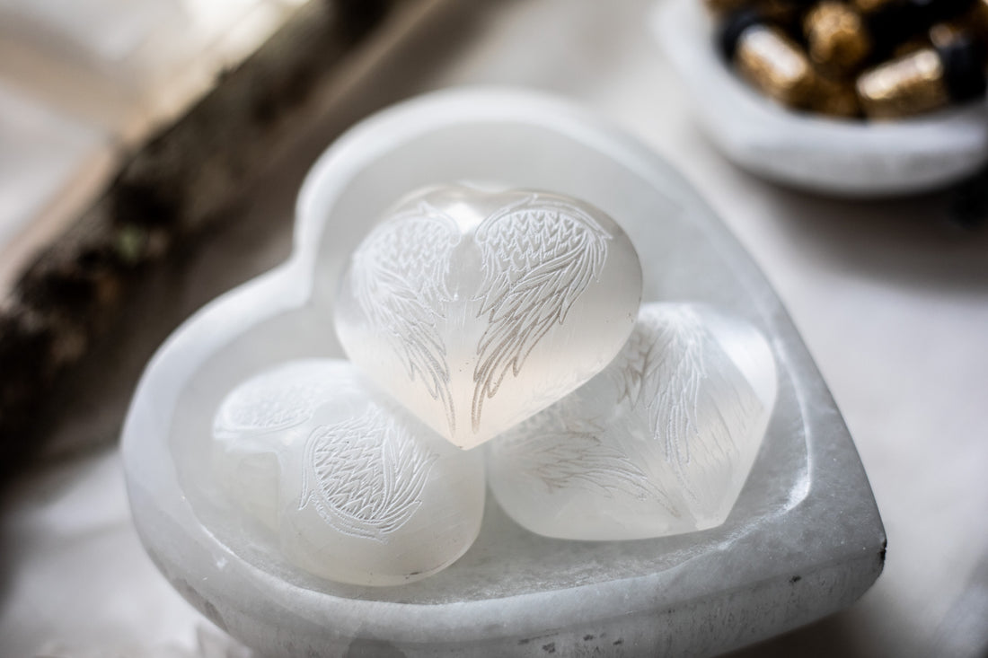 Selenite Heart Bowl