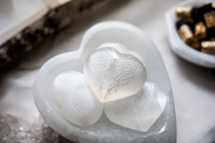 Selenite Heart Bowl