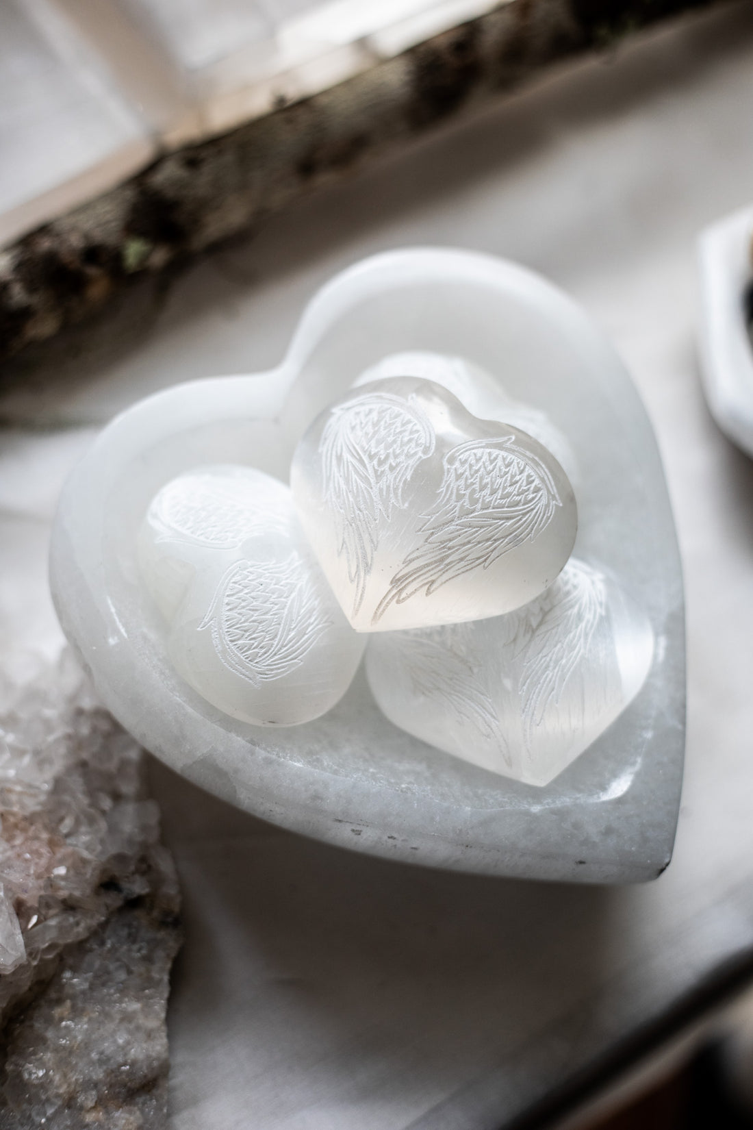 Selenite Heart Bowl