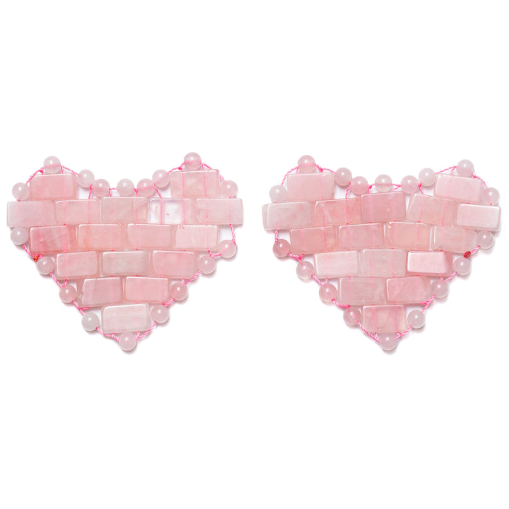 Eye Heart Rose Quartz Crystal Eye Mask